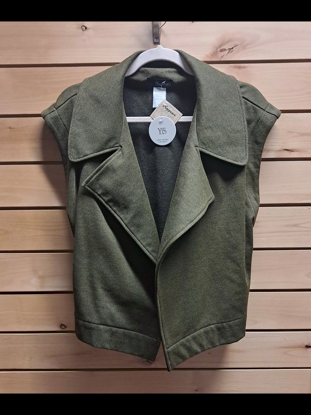 Moonlight Wool/Poly Blend Sleeveless Blazer Size M